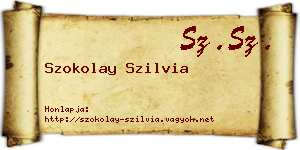 Szokolay Szilvia névjegykártya